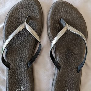 Sanuk Yoga Mat flip flops grey 10